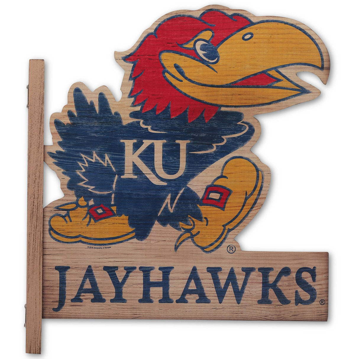University of Kansas Jayhawks Flanged Wood Wall Decor