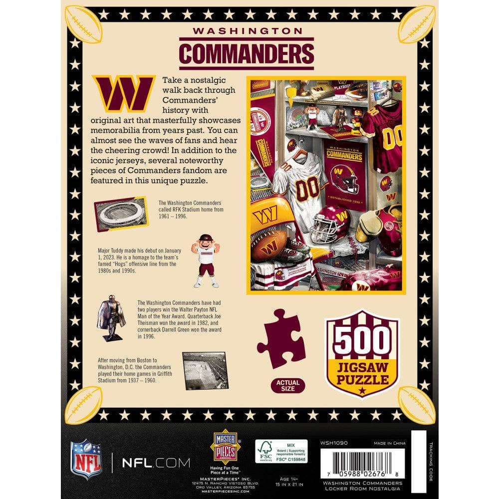 Washington Commanders - Locker Room 500 Piece Jigsaw Puzzle