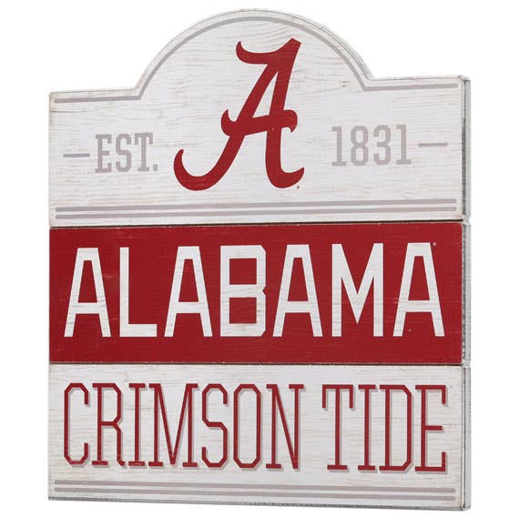 University of Alabama Bump Planked Wood Wall Decor