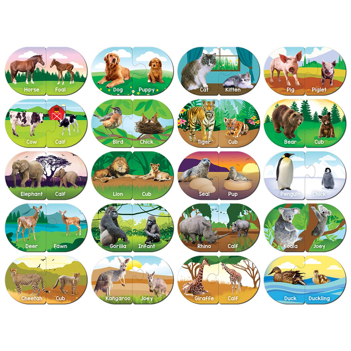 Animals - Educational Matching Puzzles