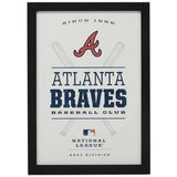 Atlanta Braves Baseball Club Framed Wood Wall Decor