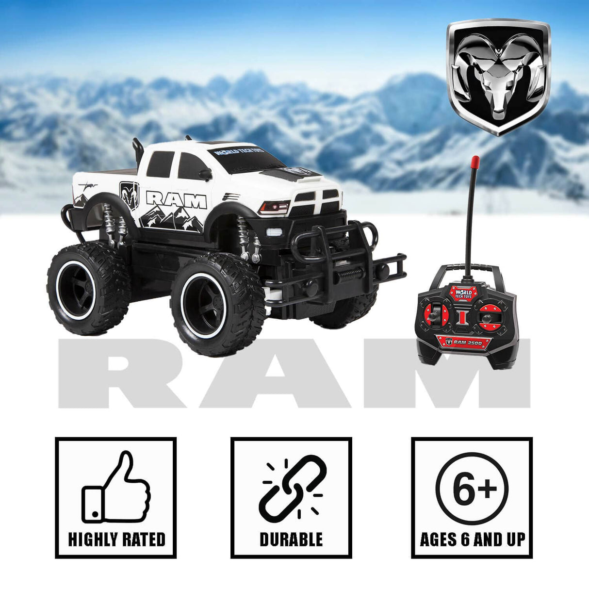 1:24 Remote Control Ram 2500 RTR Electric RC Monster Truck