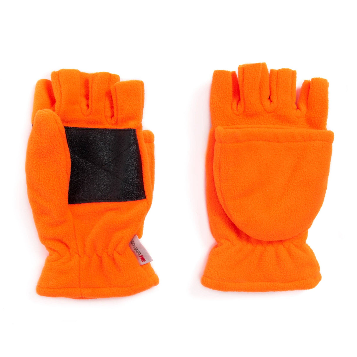 QuietWear Men's Waterproof Fleece Mittens - Blaze Orange