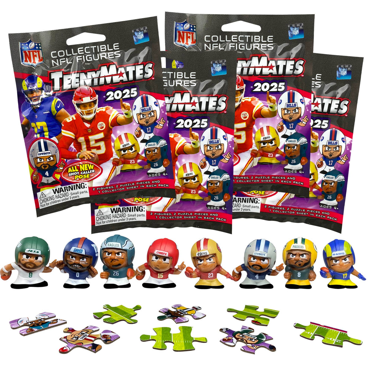 NFL TeenyMates Gravity Feed Display 2025