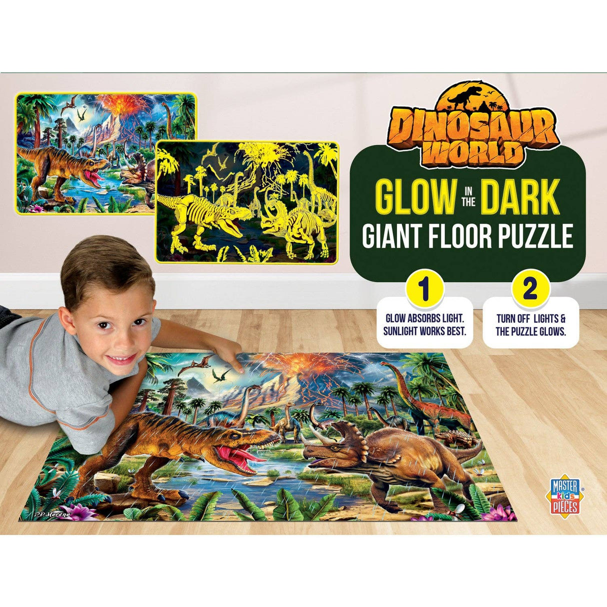 Glow in the Dark - Dinosaur World 48 Piece Floor Puzzle