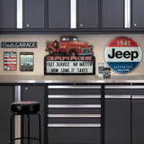 Dad's Garage Embossed Metal Street Sign