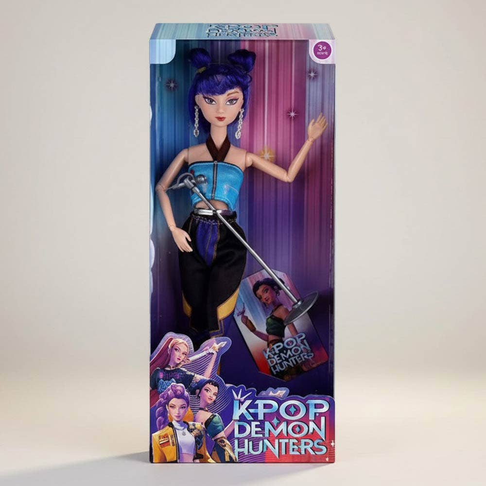 Kpop Demon Hunters Huntrix Character Figure Doll w/microphone