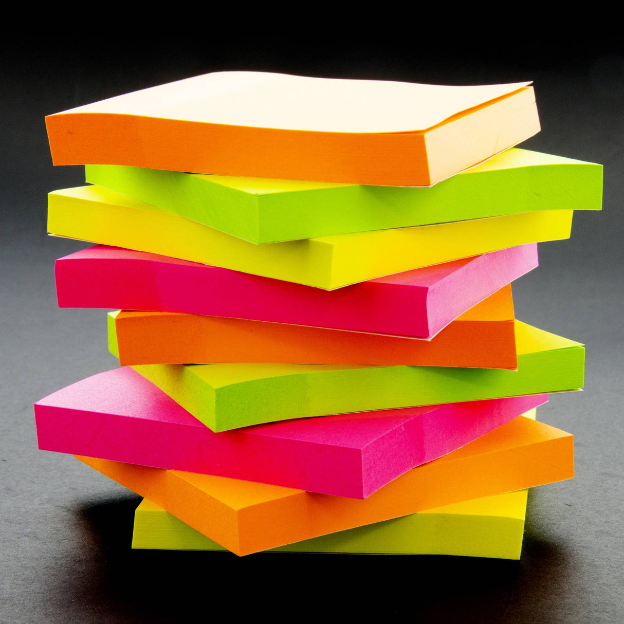 Sticky Notes 3" X 3" 80 Ct. Neon (4 pk)