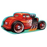 Orange Hot Rod Embossed Tin Magnet
