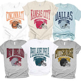 Football Team Vintage Hometown retro Game Day Graphic Tee