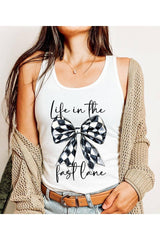Life in The Fast Lane Graphic Racerback Tank