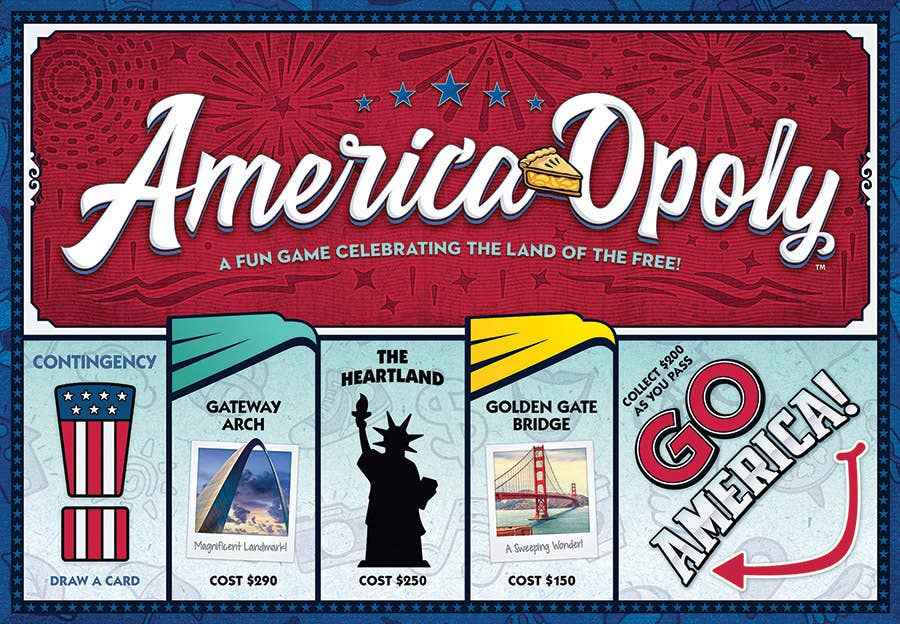 America Opoly Board Game, by Late for the Sky