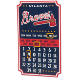 Atlanta Braves Perpetual Calendar Metal Sign