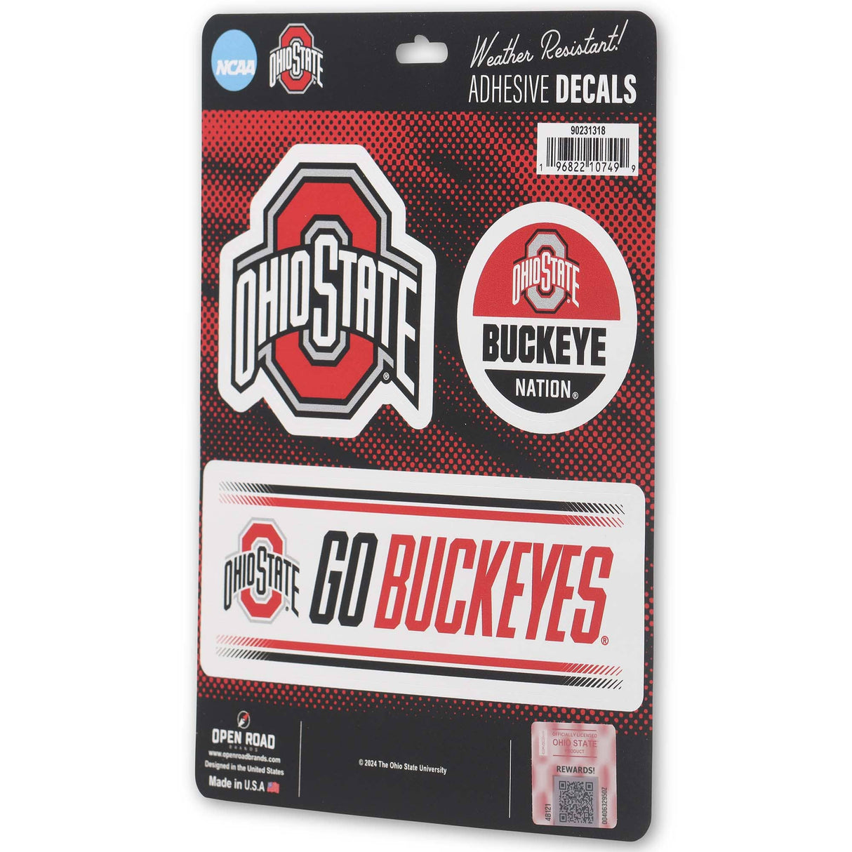 The Ohio State University Team Spirit Adhesive Decals