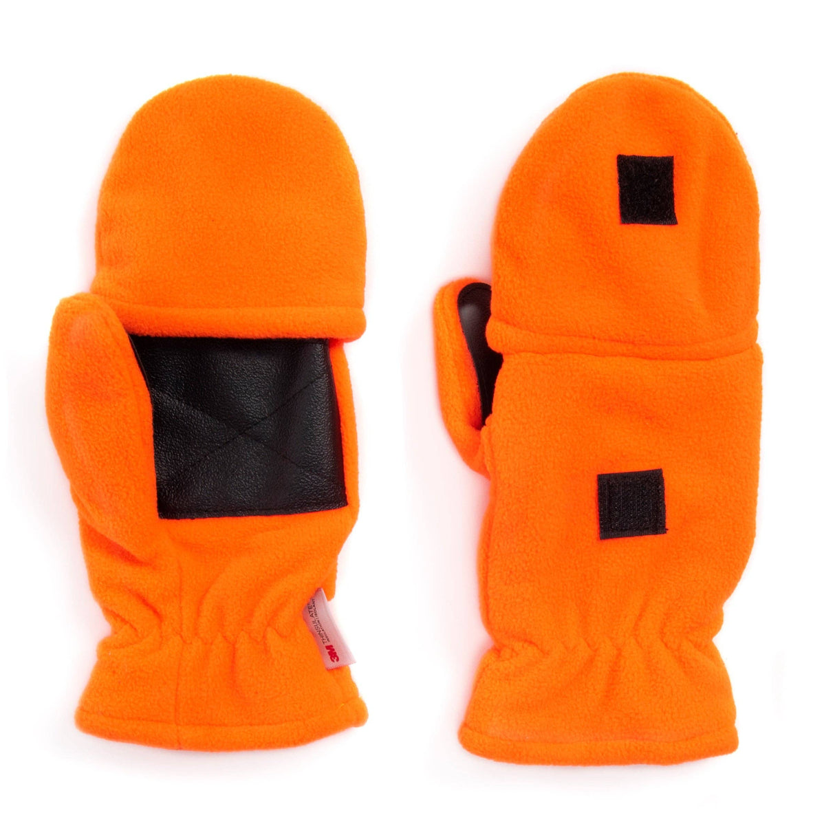 QuietWear Men's Waterproof Fleece Mittens - Blaze Orange