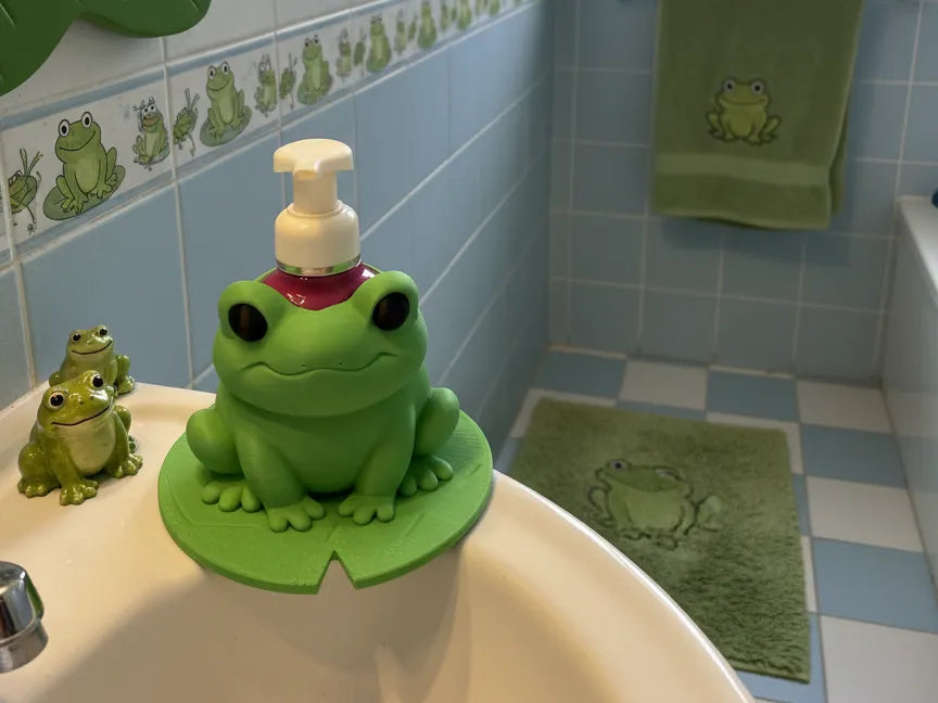 Frog Hand Soap Holder 3D printed