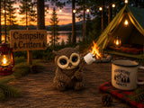 Owl Campsite Critter 3D Printed