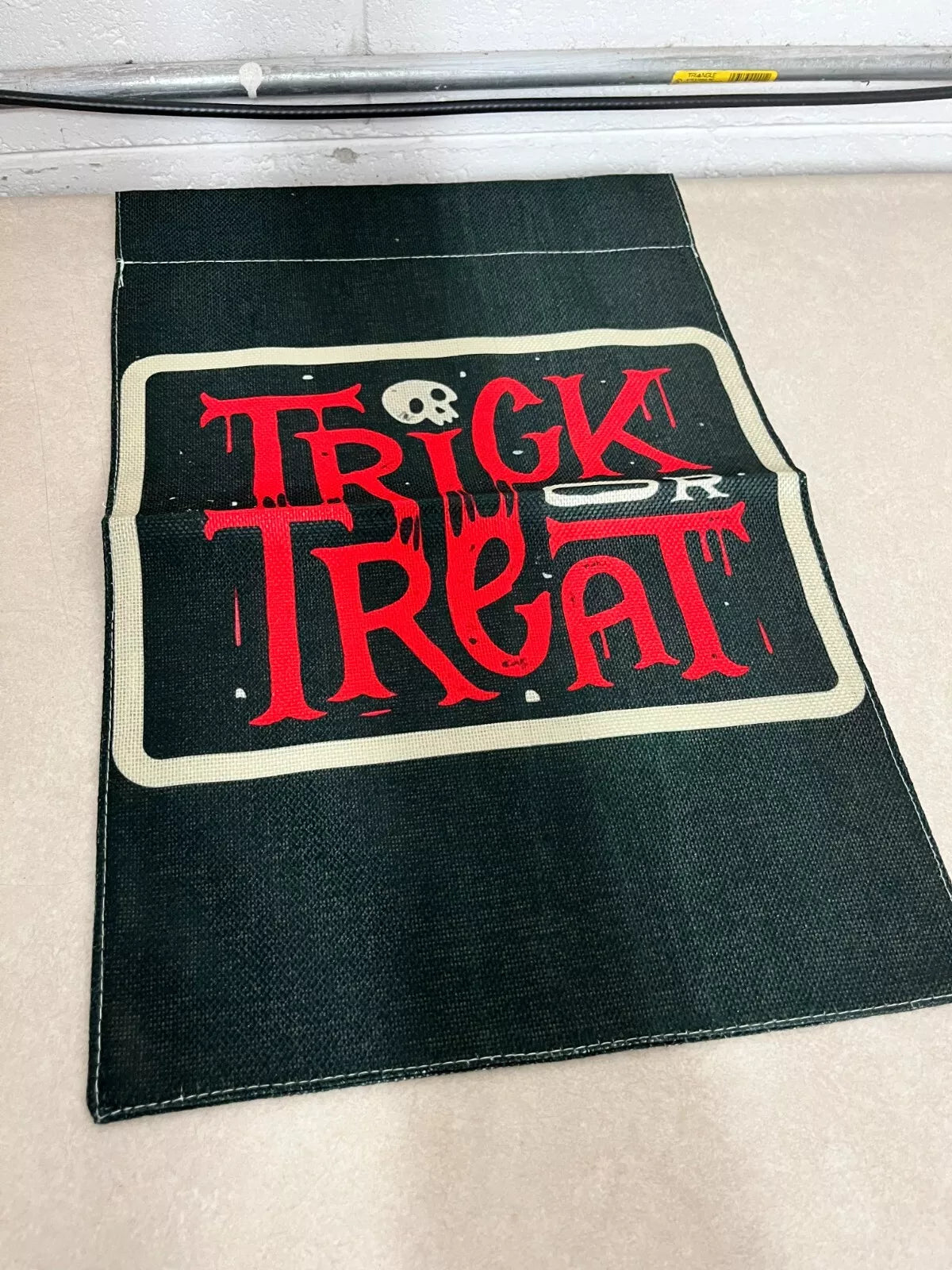 HALLOWEEN GARDEN FLAGS DECOR  (SET OF 2) (TRICK OR TREAT & GHOST)