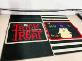 HALLOWEEN GARDEN FLAGS DECOR  (SET OF 2) (TRICK OR TREAT & GHOST)