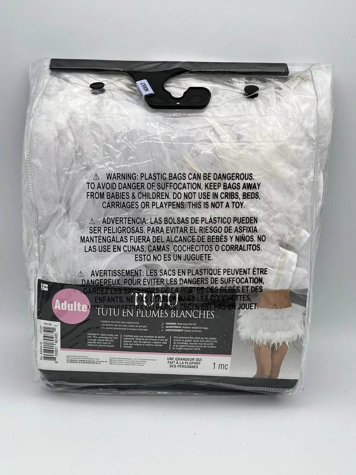 White Feather Deluxe Women's Adult Costume Tutu One Size Fits Most